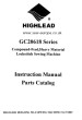 HIGHLEAD GC20618-1 Parts & Instruction Book